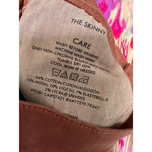 Ann Taylor Performance Red Cotton Blend Stretch Skinny Jeans Women's Size 2 - Picture 6 of 8